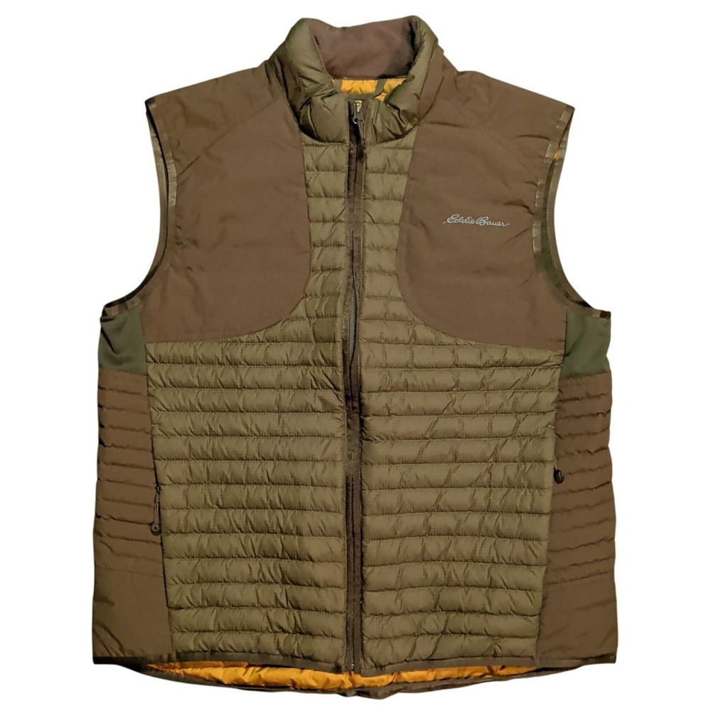 Eddie Bauer Down Vest Mens Size L Puffer Full Zip Sport Shop Quilted Gorpcore